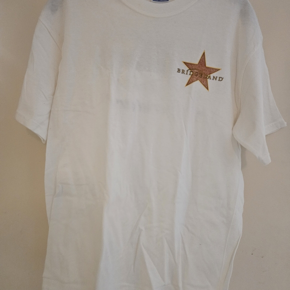 Hanes White Short Sleeve Tee with Gold Star - Picture 1 of 5